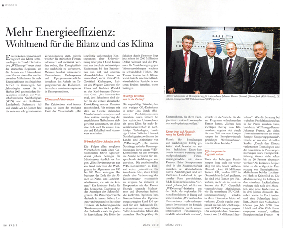 Hinweis: Zum Ansehen des Artikels bitte auf das Bild klicken! © FAZIT März 2010