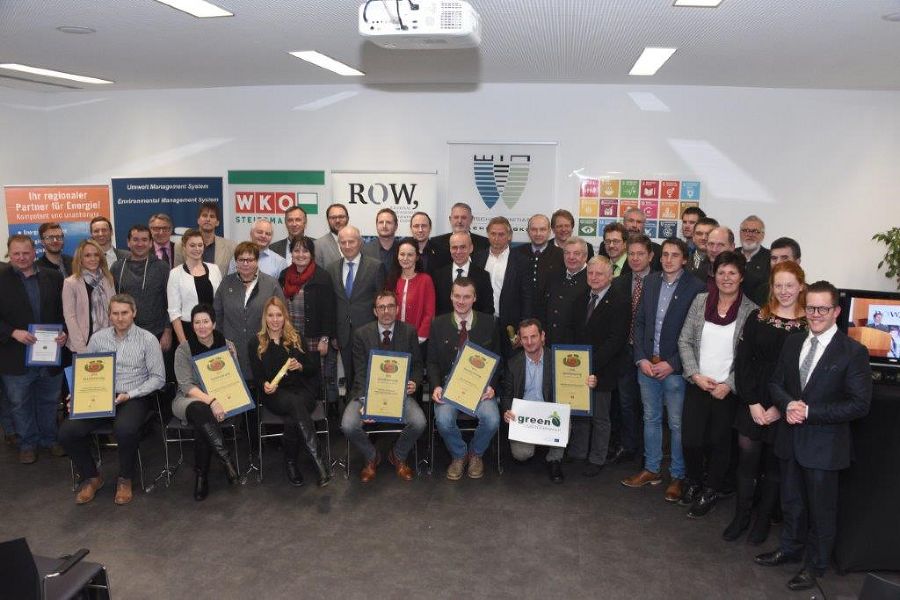 ÖKOPROFIT 2018 Auszeichnung in der WKO Regionalstelle Murtal